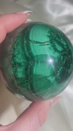 Load and play video in Gallery viewer, Malachite Sphere (AF) 1 lb &amp; 5 oz
