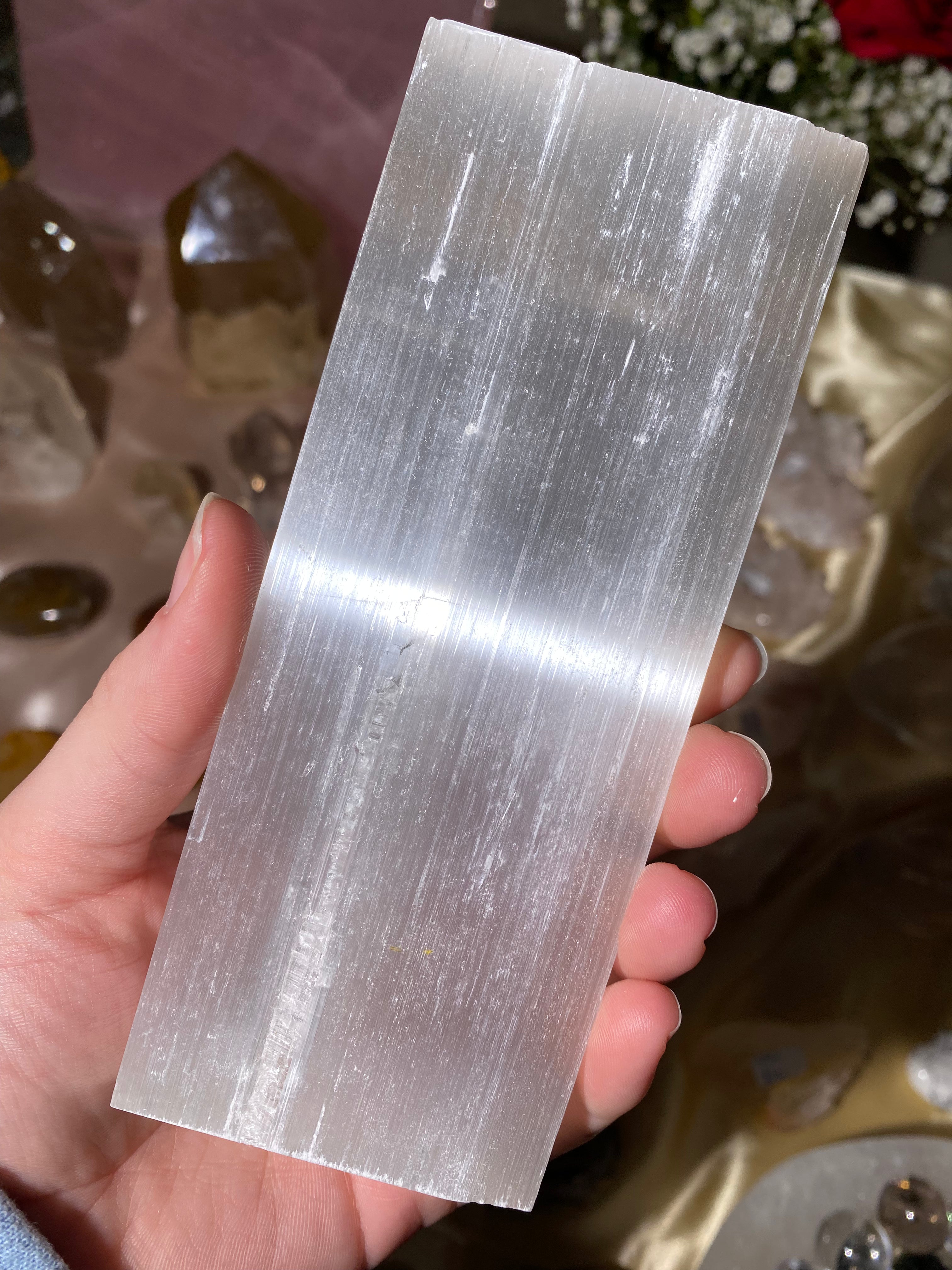 Satin Spar Charging Plate (Selenite) - (1 Piece)