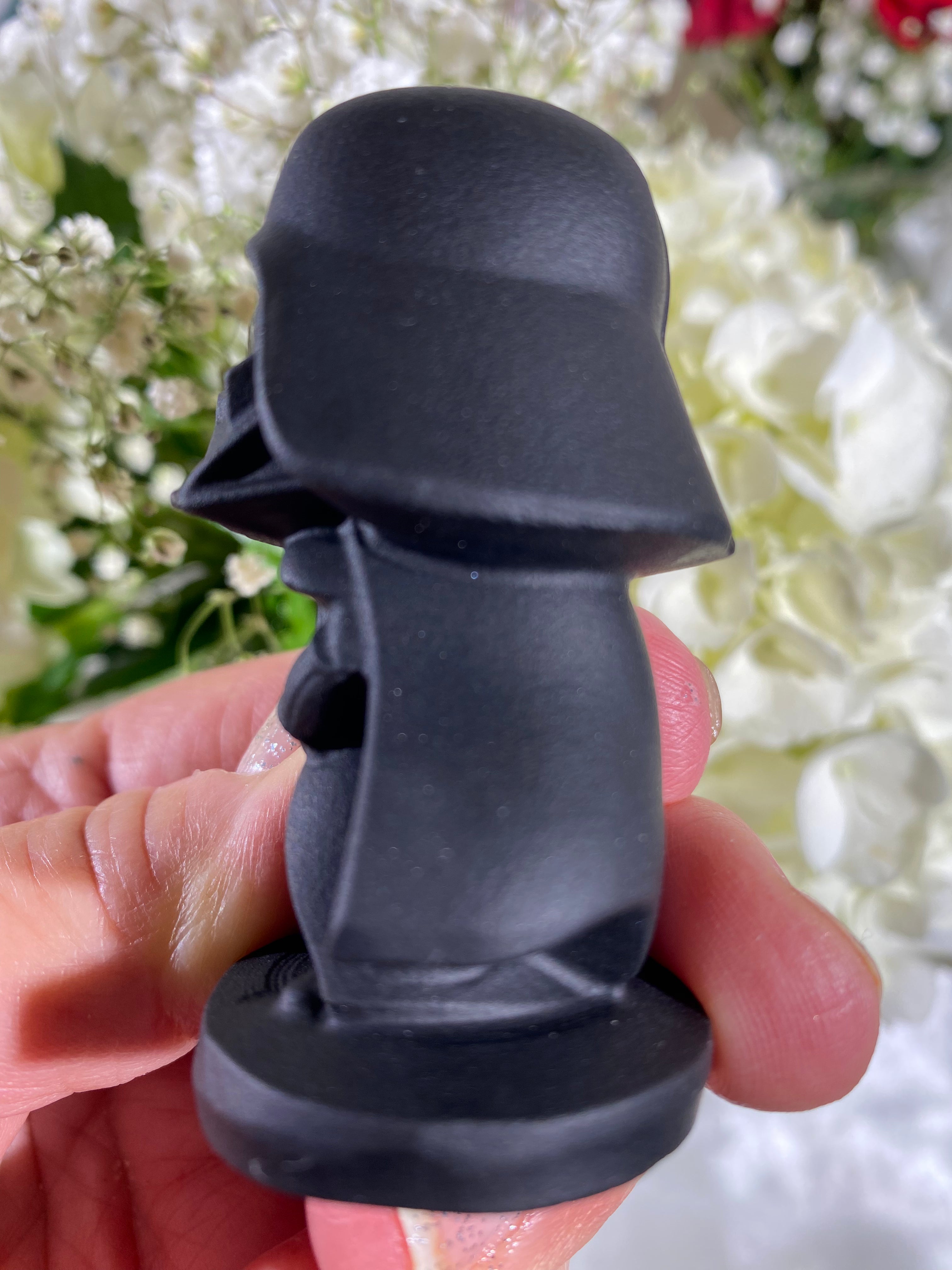Self-Standing Obsidian Character Carving - Darth Vader