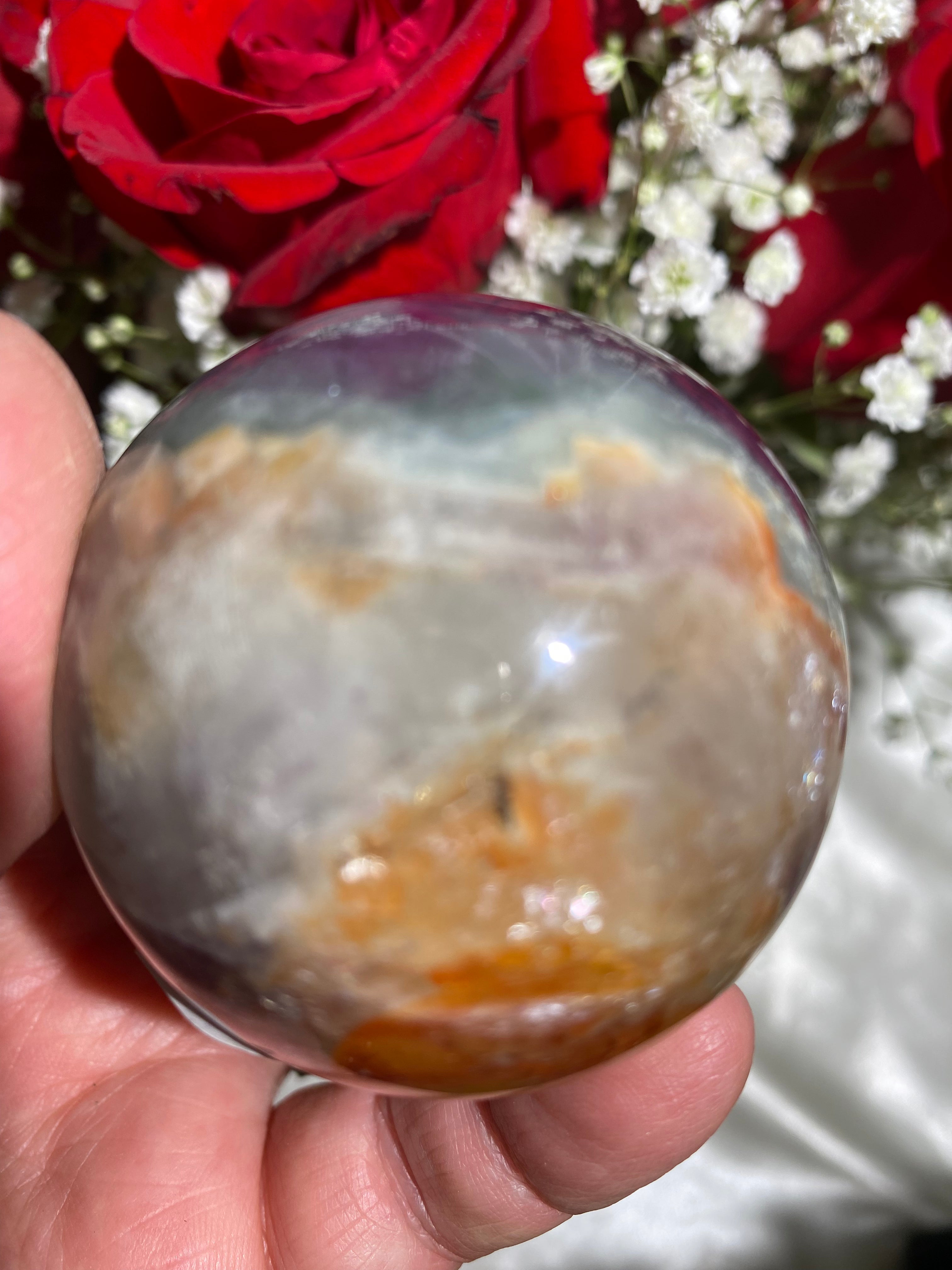 Iron-Included Fluorite Sphere (F)