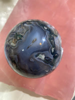 Load image into Gallery viewer, Large Druzy Moss Agate Sphere (XMA17)
