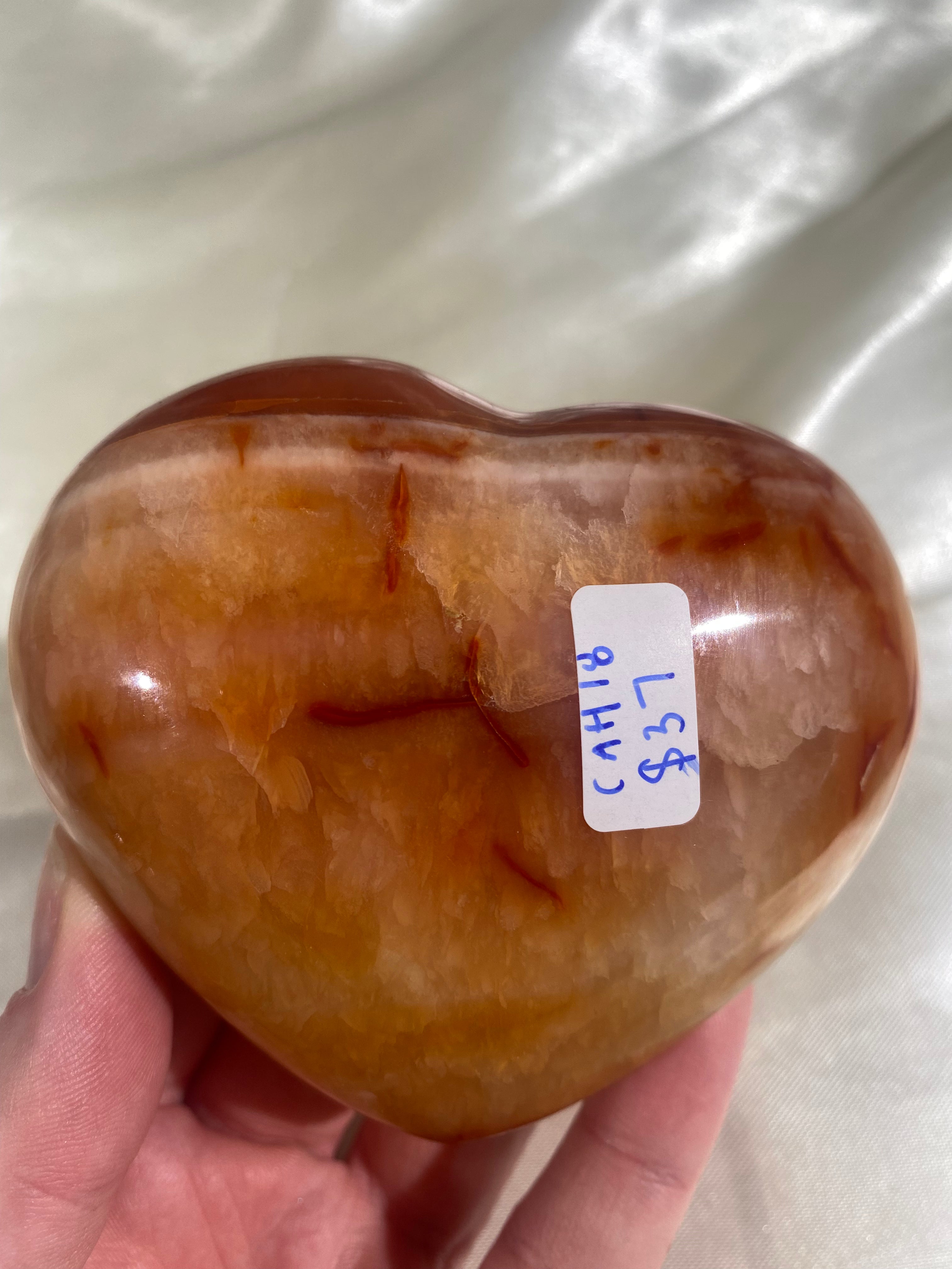 Large Carnelian Heart (CAH18)