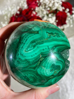 Load image into Gallery viewer, Druzy Malachite Sphere - Rare
