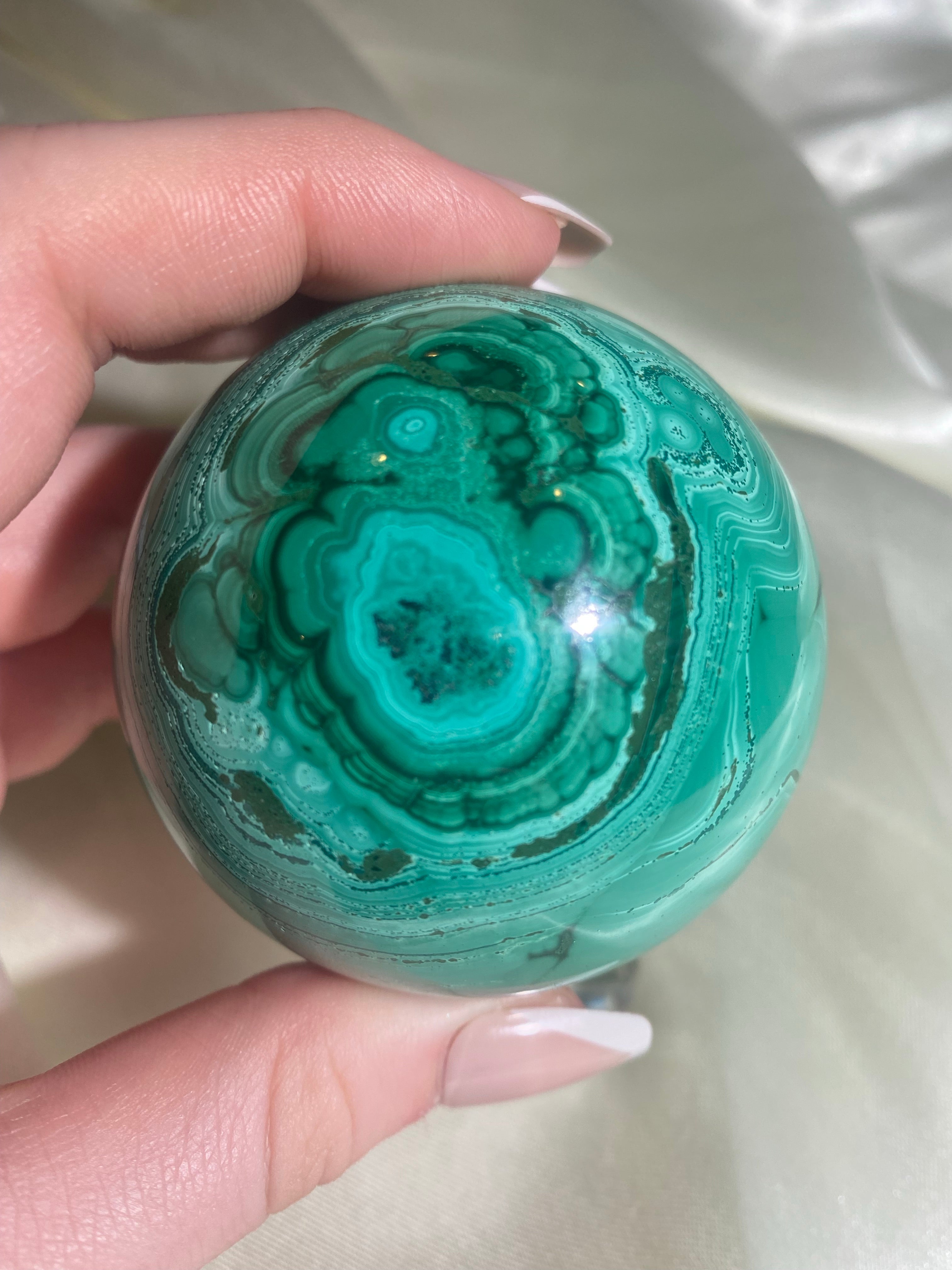 Malachite Sphere (Q) 1 lb & 2 oz