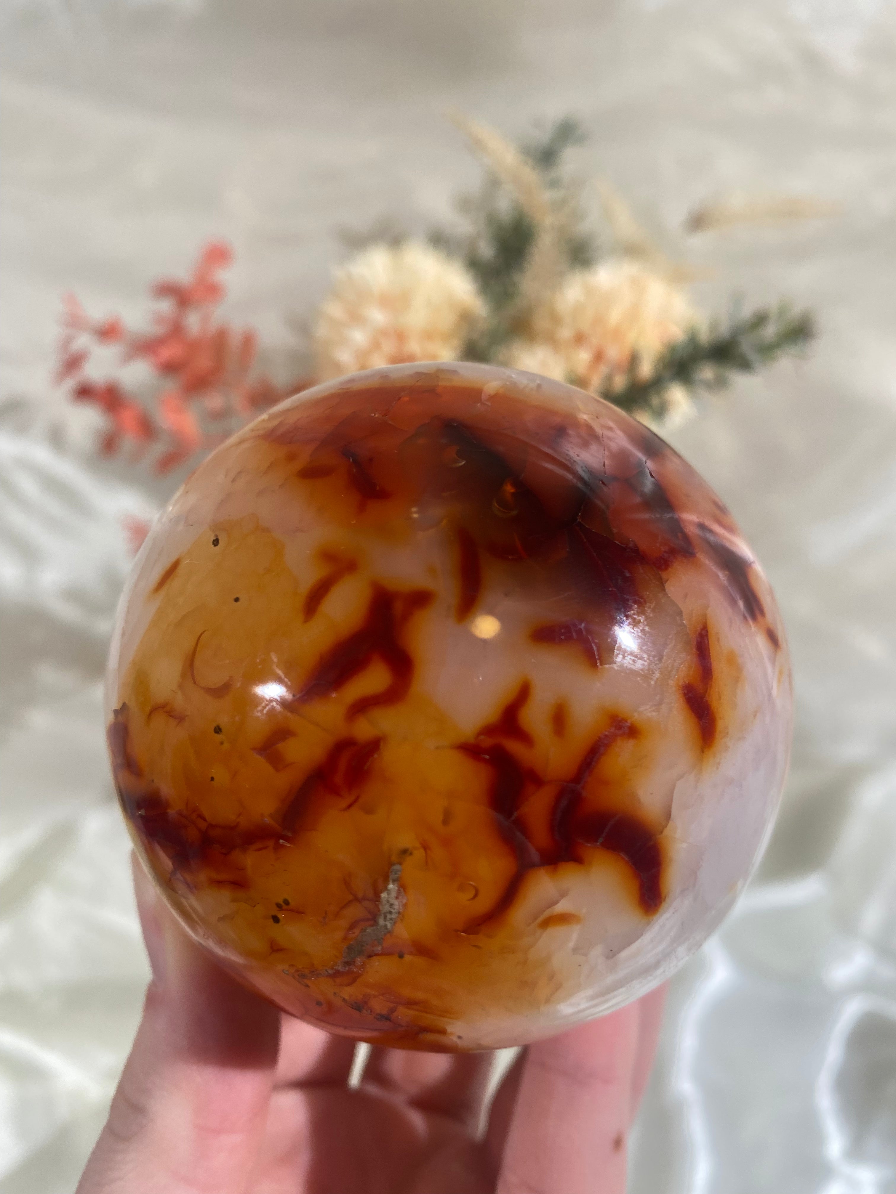 Large Carnelian Sphere (CAS12)