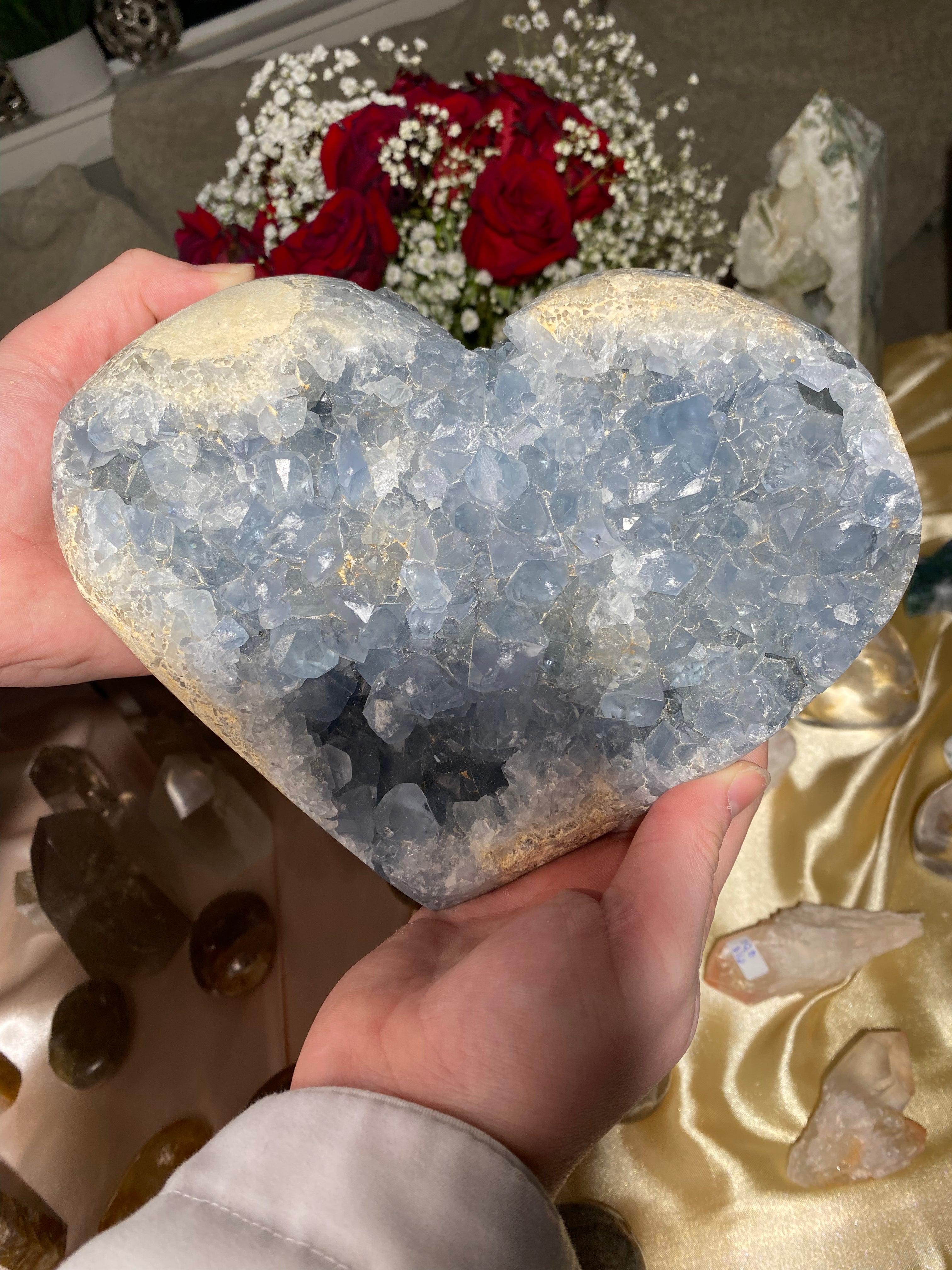 XXL Celestite Heart (10+ lbs)