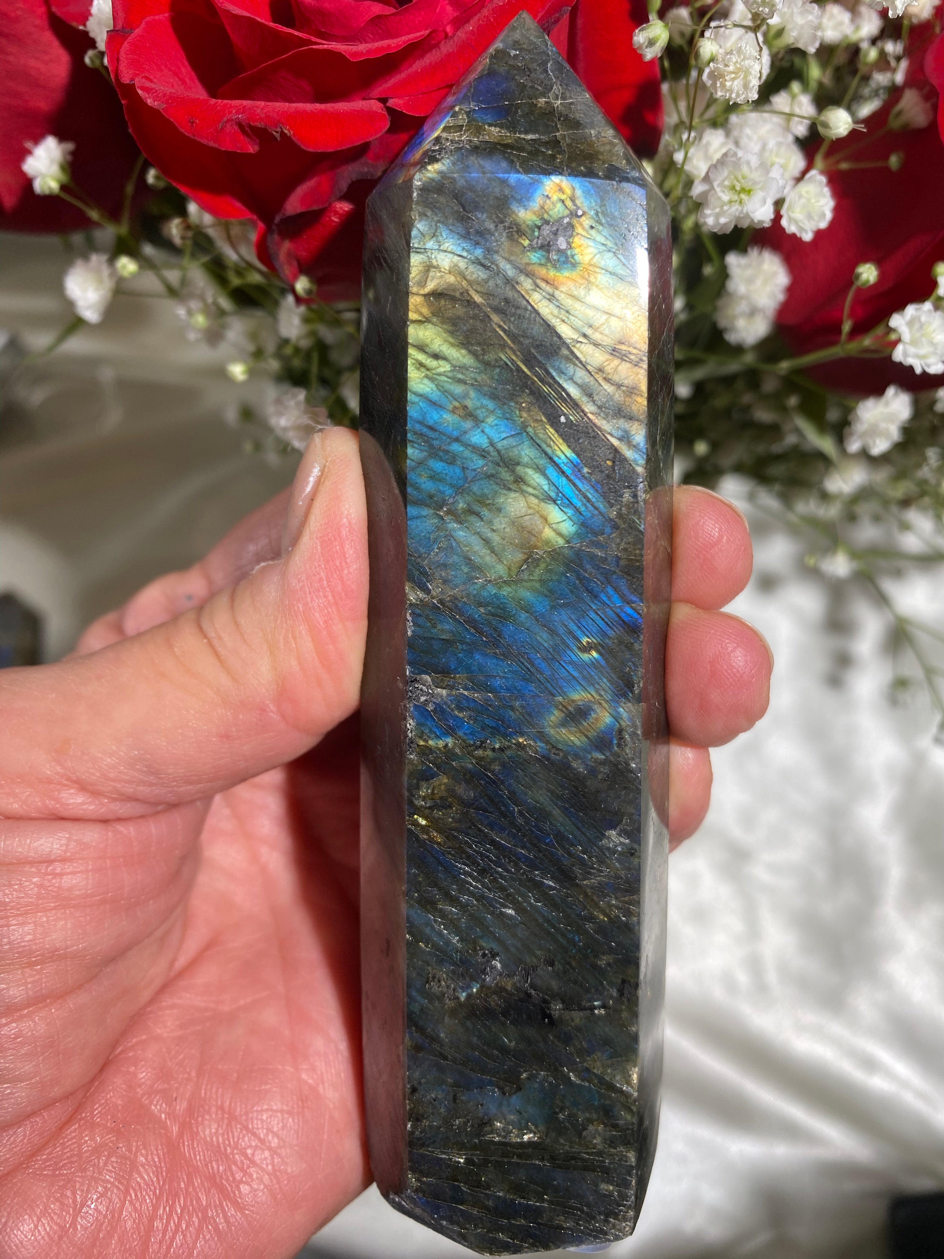 Large Flash Labradorite Tower (H)