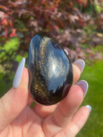 Load image into Gallery viewer, Golden Sheen Obsidian Palmstone - You Choose
