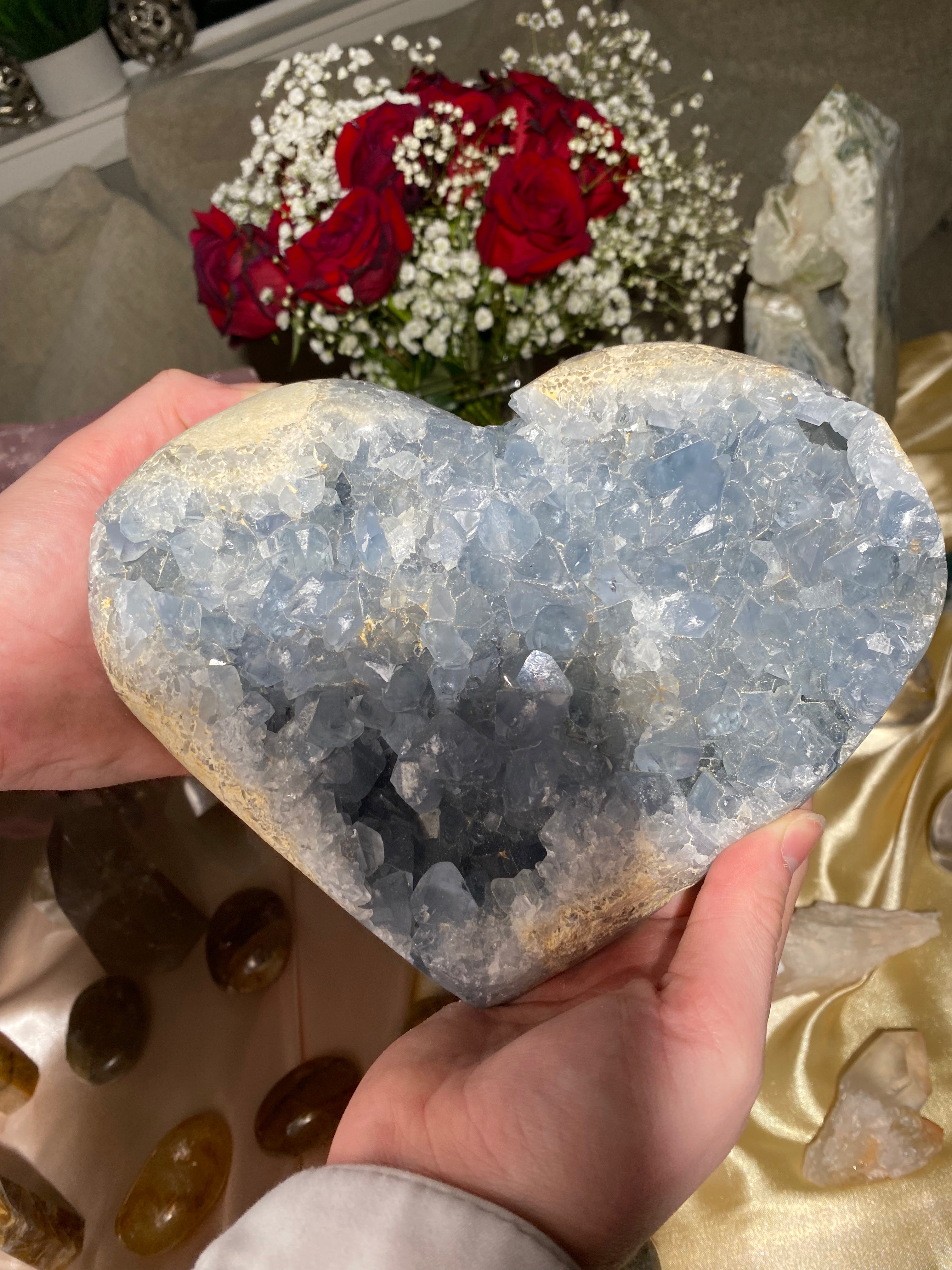 XXL Celestite Heart (10+ lbs)