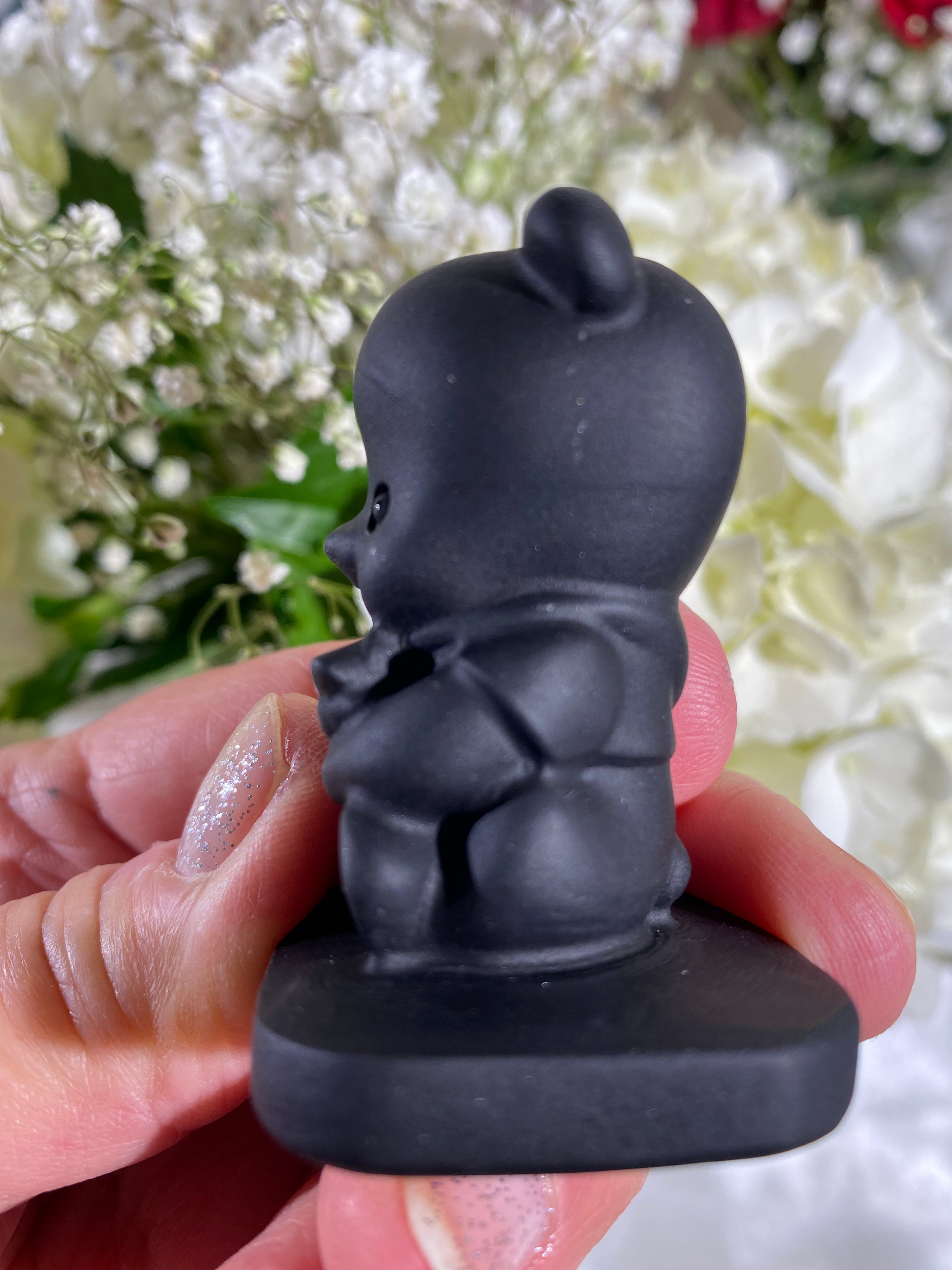 Self-Standing Obsidian Character Carving - Winnie