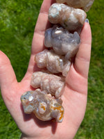 Load image into Gallery viewer, Flower Agate Self-Standing Dinosaur (1 piece)

