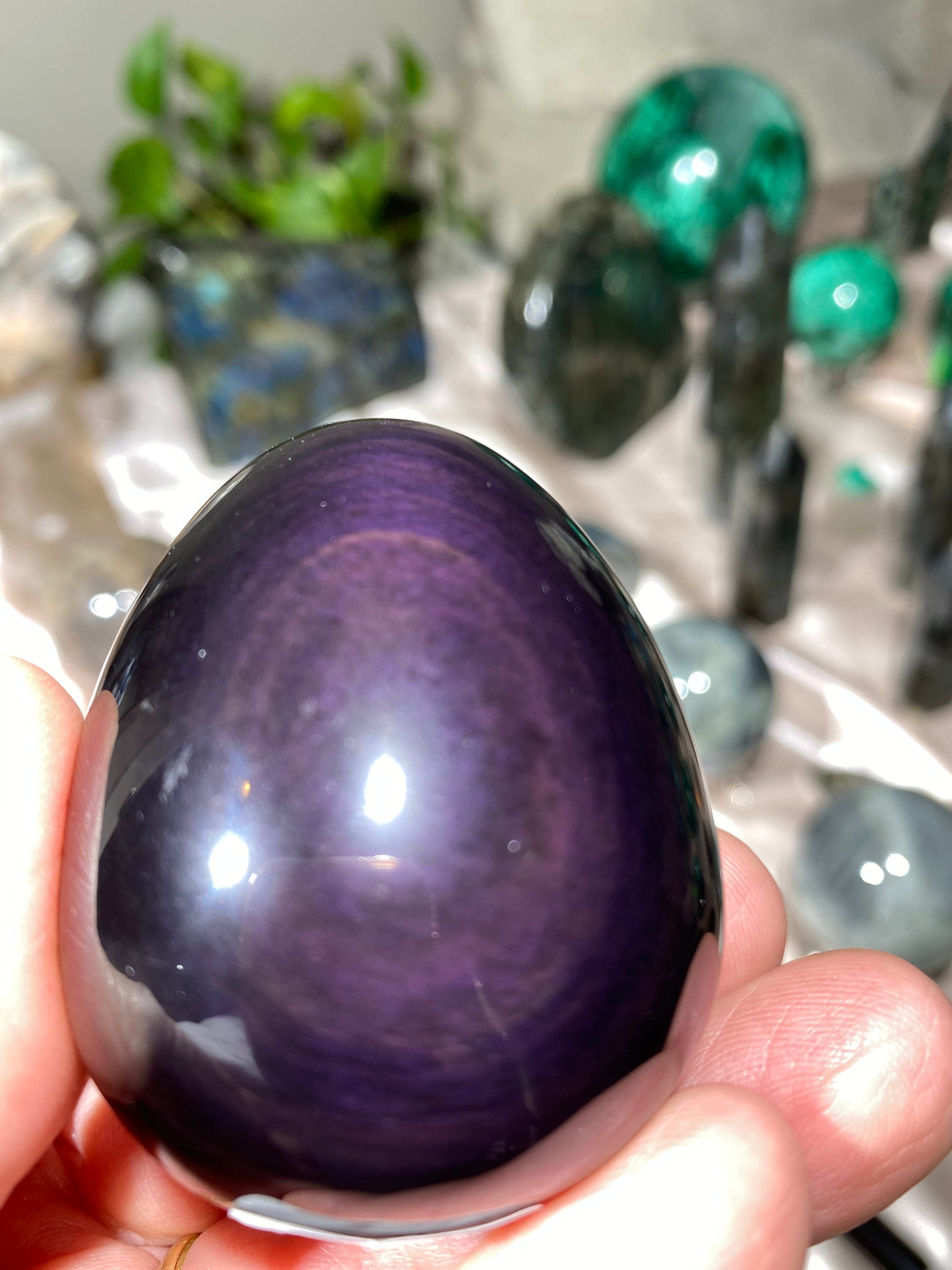 Rainbow Obsidian Egg J