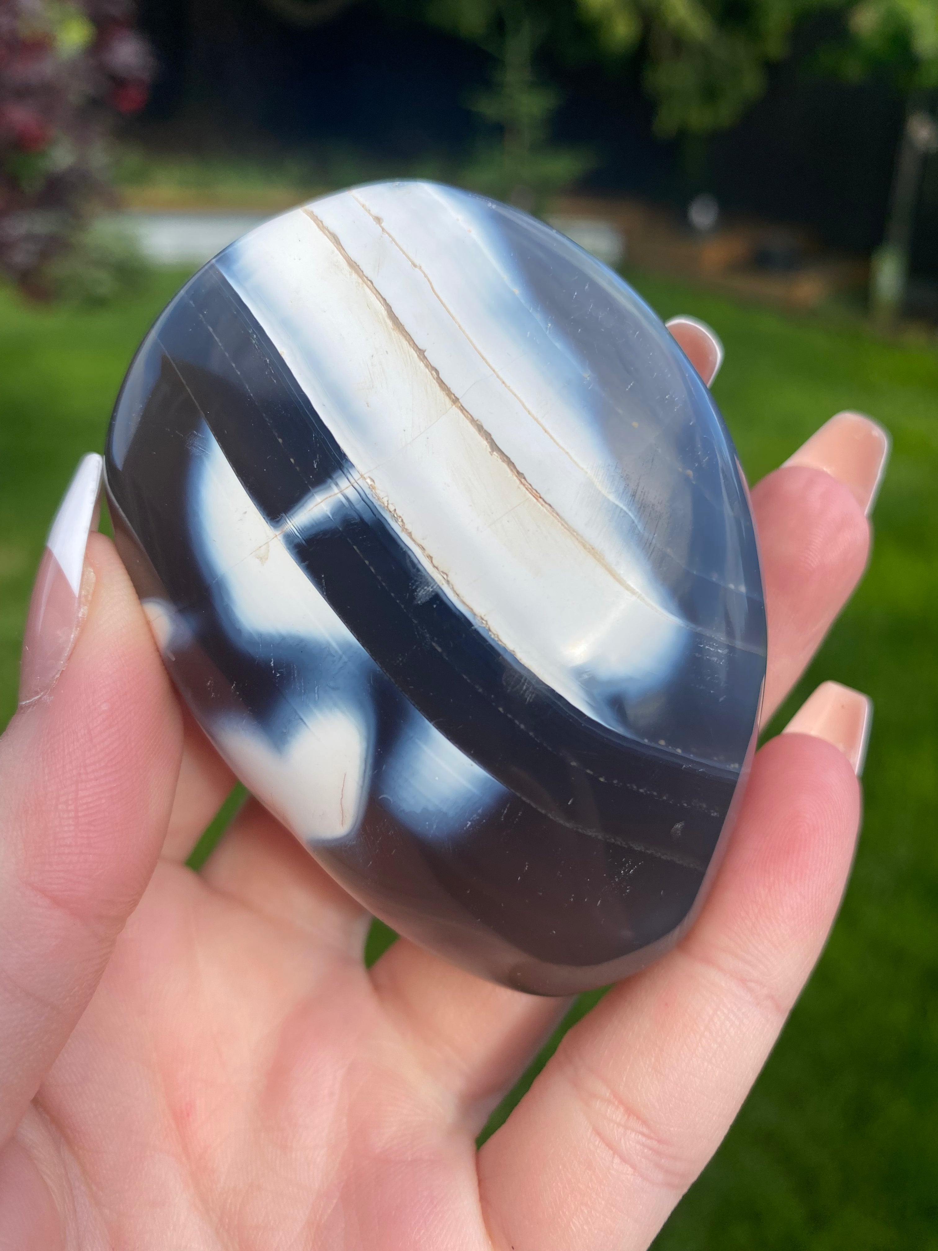 Orca Agate Palmstone - You Choose