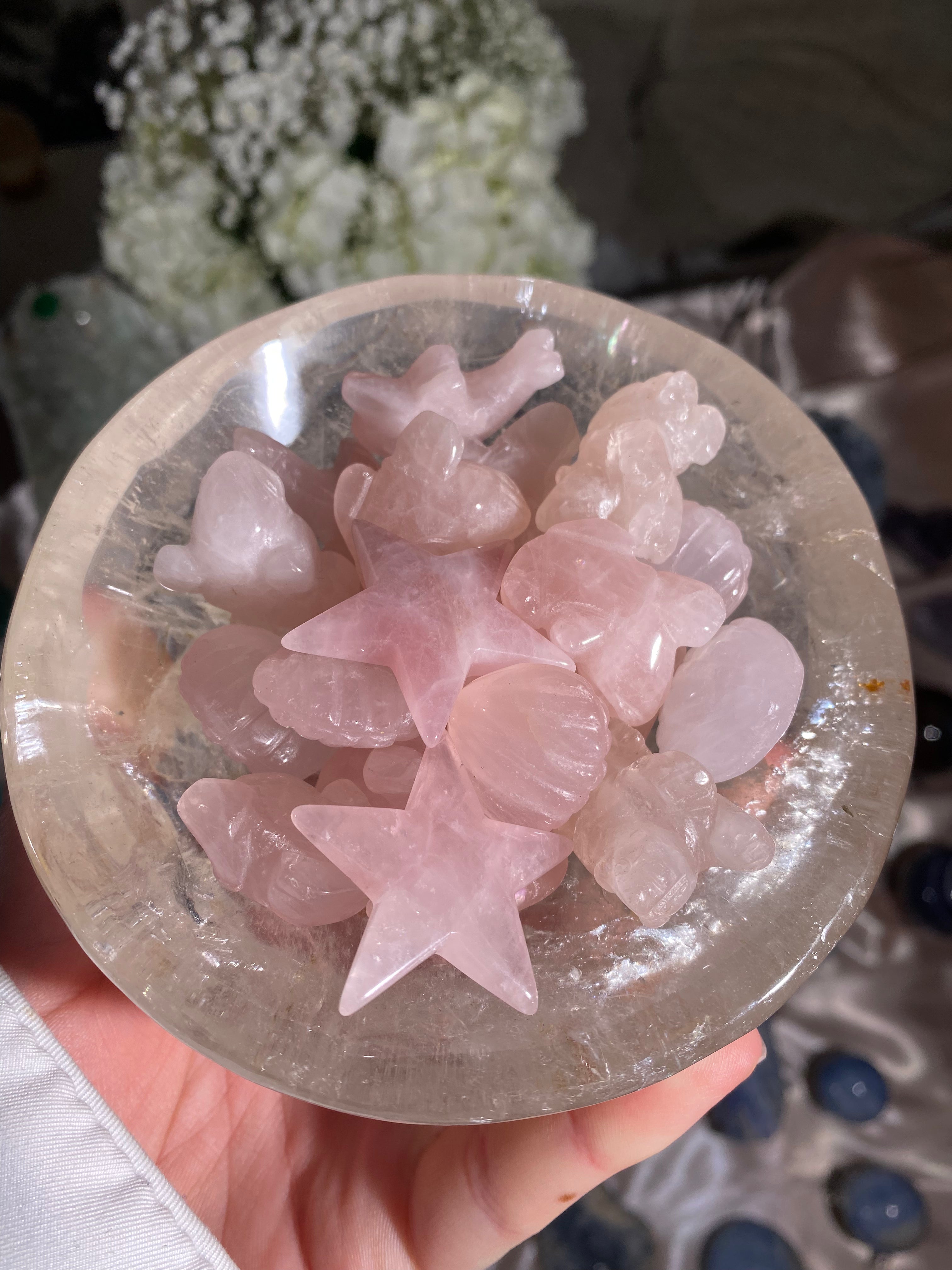 Rose Quartz Mini Carving - (1 Piece)