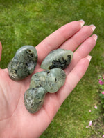 Load image into Gallery viewer, Prehnite with Epidote Tumble (1 piece)
