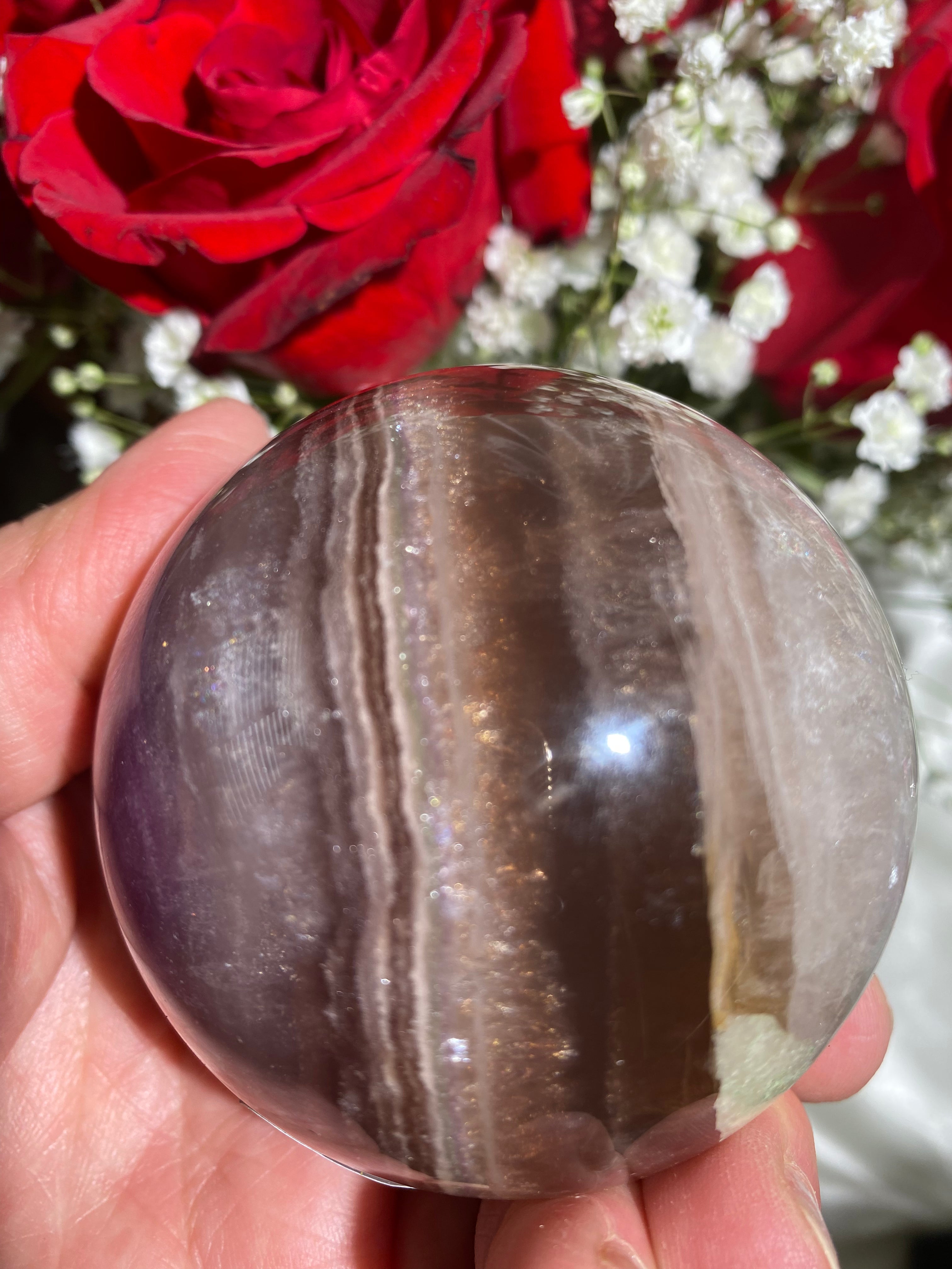 Large Mica-Included Fluorite Sphere (C)