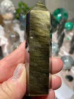 Load image into Gallery viewer, Golden Sheen Obsidian Tower (1 piece)
