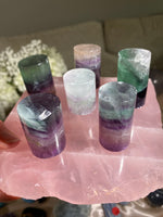 Load image into Gallery viewer, Medium Rainbow Fluorite Cylinder (1 piece)
