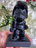 Load image into Gallery viewer, Self-Standing Obsidian Character Carving - Ironman
