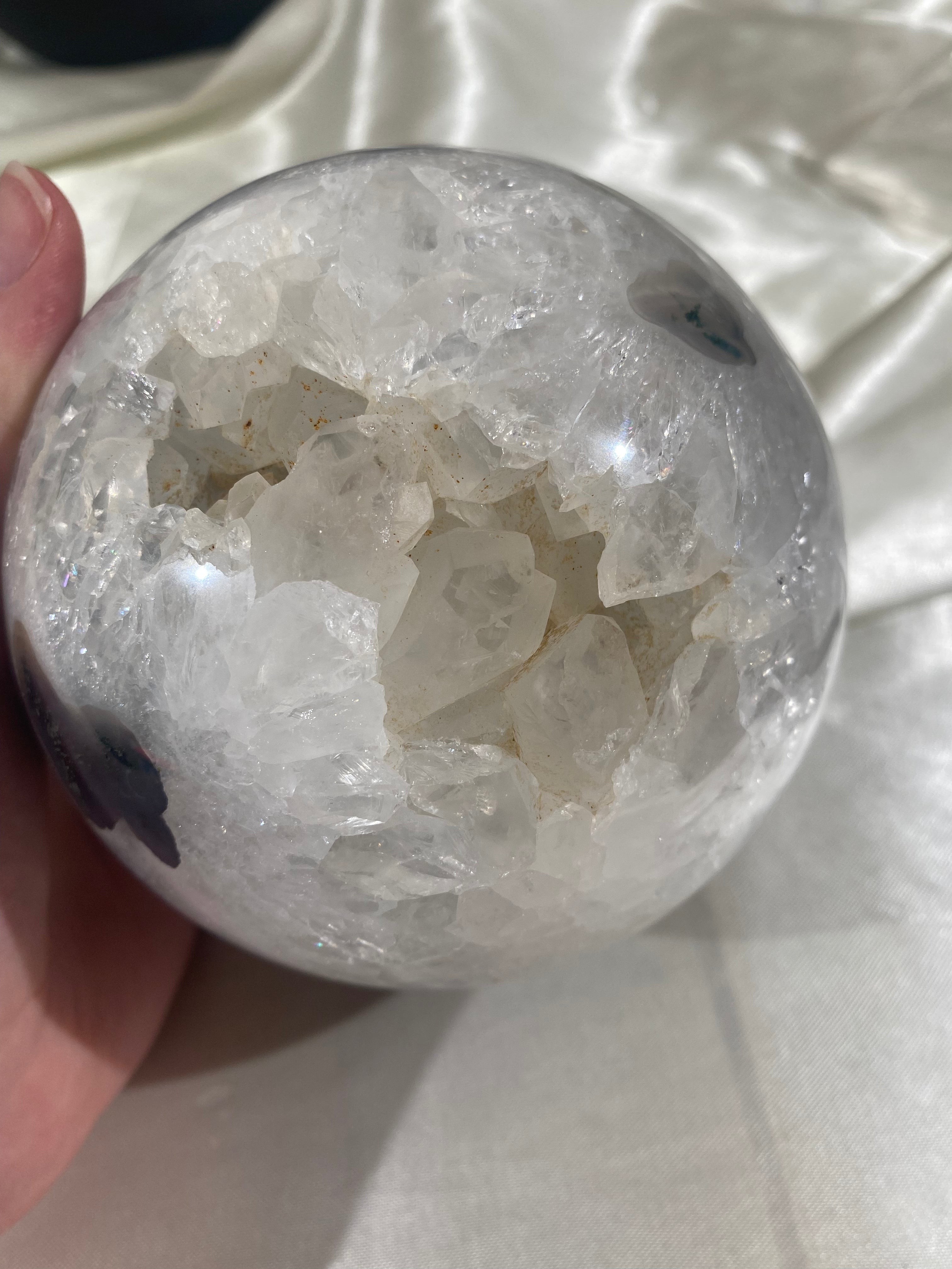 XXL Druzy Moss Agate Sphere (XMA20)
