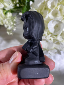 Self-Standing Obsidian Character Carving - Thor