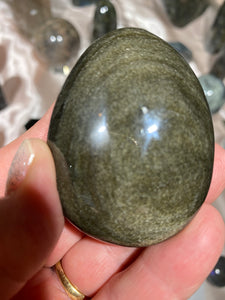 Golden Sheen Obsidian Palmstone C