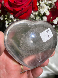 Large Clear Quartz Heart