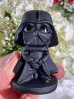 Load image into Gallery viewer, Self-Standing Obsidian Character Carving - Darth Vader
