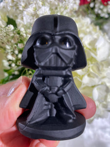 Self-Standing Obsidian Character Carving - Darth Vader