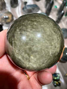 Golden Sheen Obsidian Sphere B