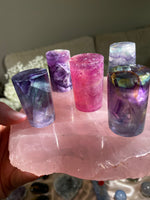 Load image into Gallery viewer, Large Rainbow Fluorite Cylinder (1 piece)

