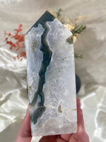 Load image into Gallery viewer, XL Moss Agate Tower (XLMA2)
