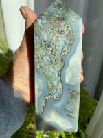 Load image into Gallery viewer, Moss Agate Tower (XLMA9)
