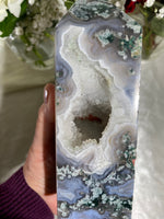 Load image into Gallery viewer, Druzy XL Moss Agate Tower (AA)
