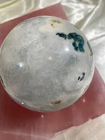 Load image into Gallery viewer, XL Druzy Moss Agate Sphere (XMA18)
