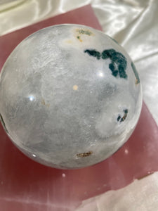 XL Druzy Moss Agate Sphere (XMA18)