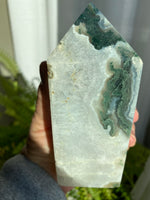 Load image into Gallery viewer, Moss Agate Tower (XLMA2)
