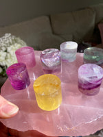 Load image into Gallery viewer, Small Rainbow Fluorite Cylinder (1 piece)
