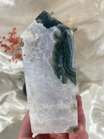Load image into Gallery viewer, XL Moss Agate Tower (XLMA2)
