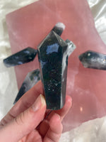 Load image into Gallery viewer, Moss Agate Tapered Cupcake Tower (1 piece)
