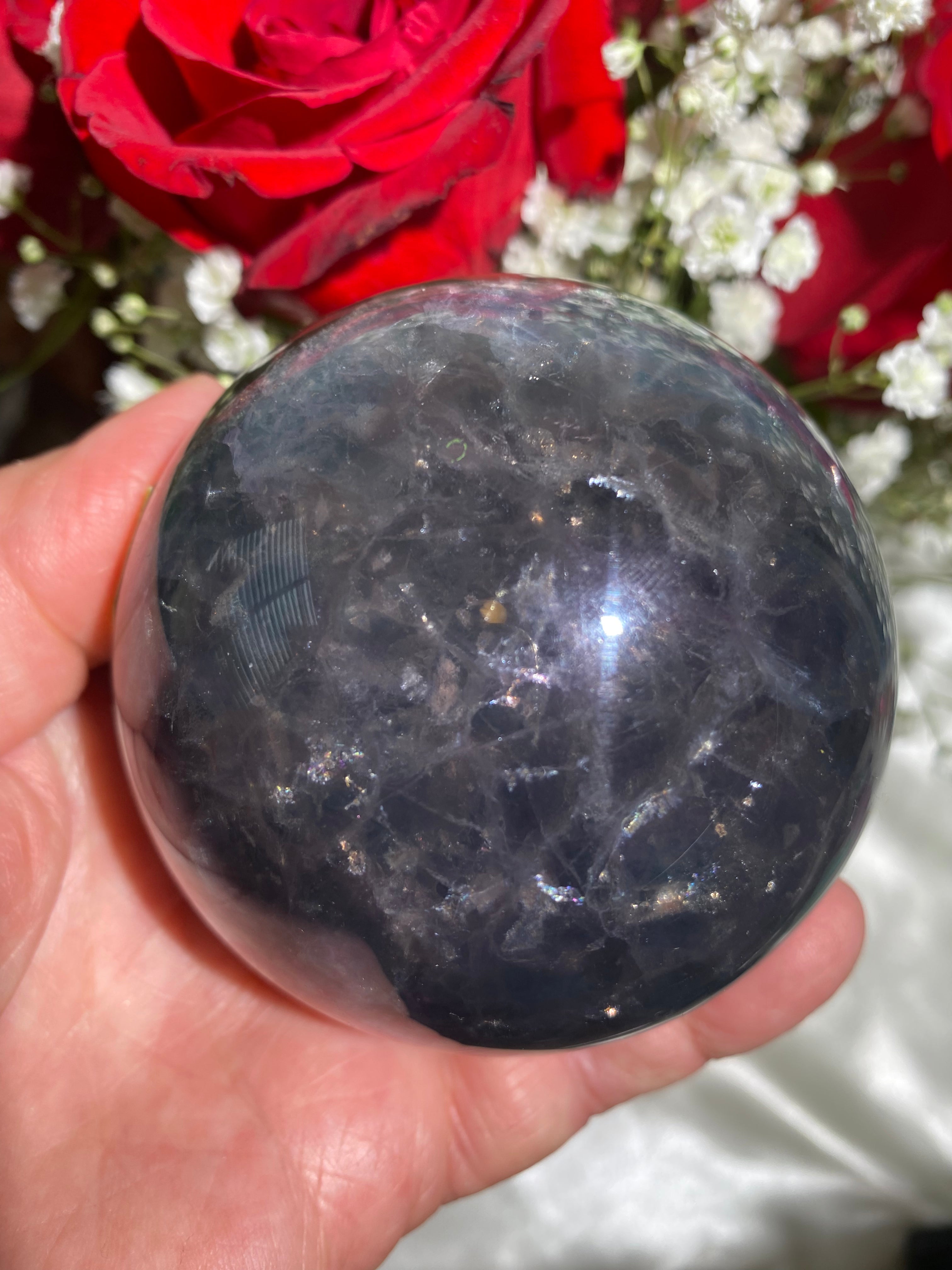 XL Mica-Included Fluorite Sphere (A)