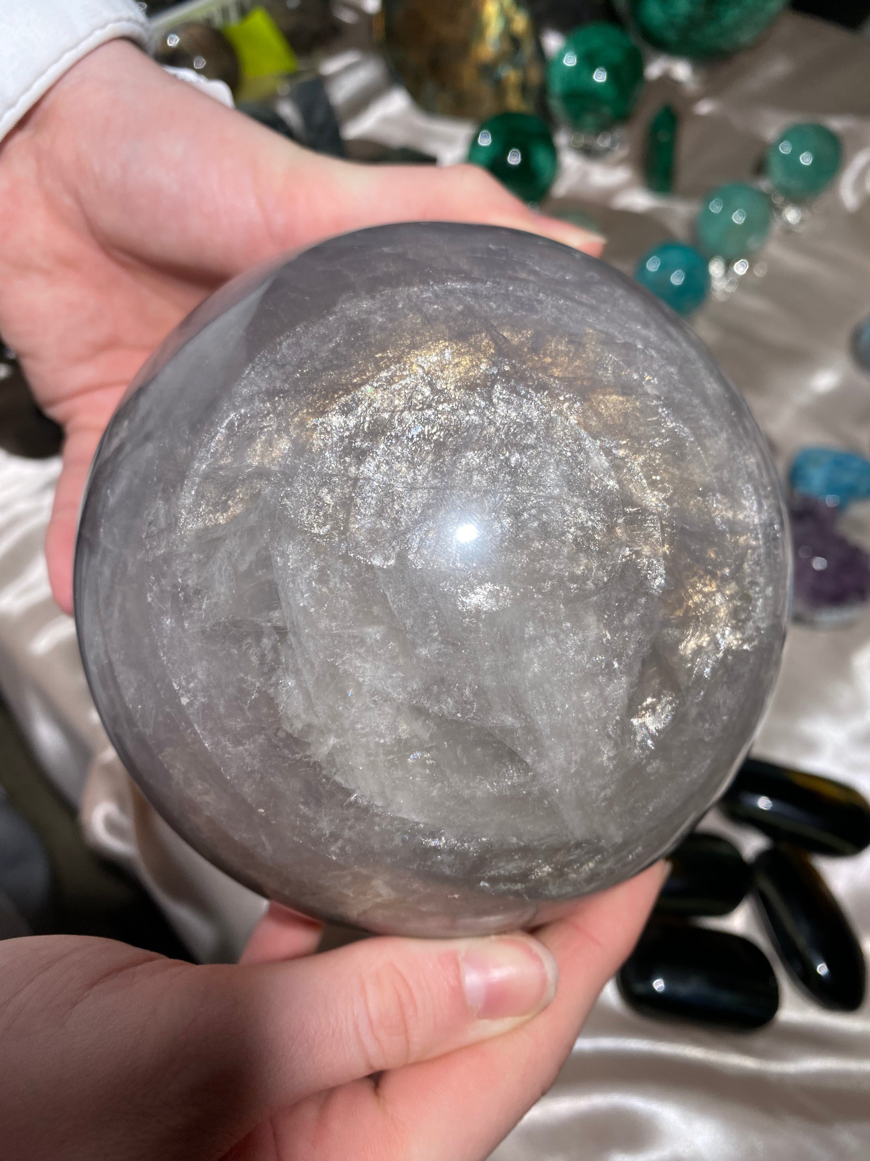 XXL Blue Rose Quartz Sphere (7+lbs)