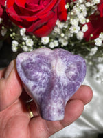 Load image into Gallery viewer, Lepidolite Alien Carving
