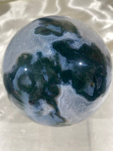 XXL Druzy Moss Agate Sphere (XMA16)