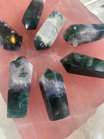 Load image into Gallery viewer, Moss Agate Tapered Cupcake Tower (1 piece)
