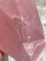 Load image into Gallery viewer, XXL Bubblegum Pink Rose Quartz Slab (6.2 lbs)
