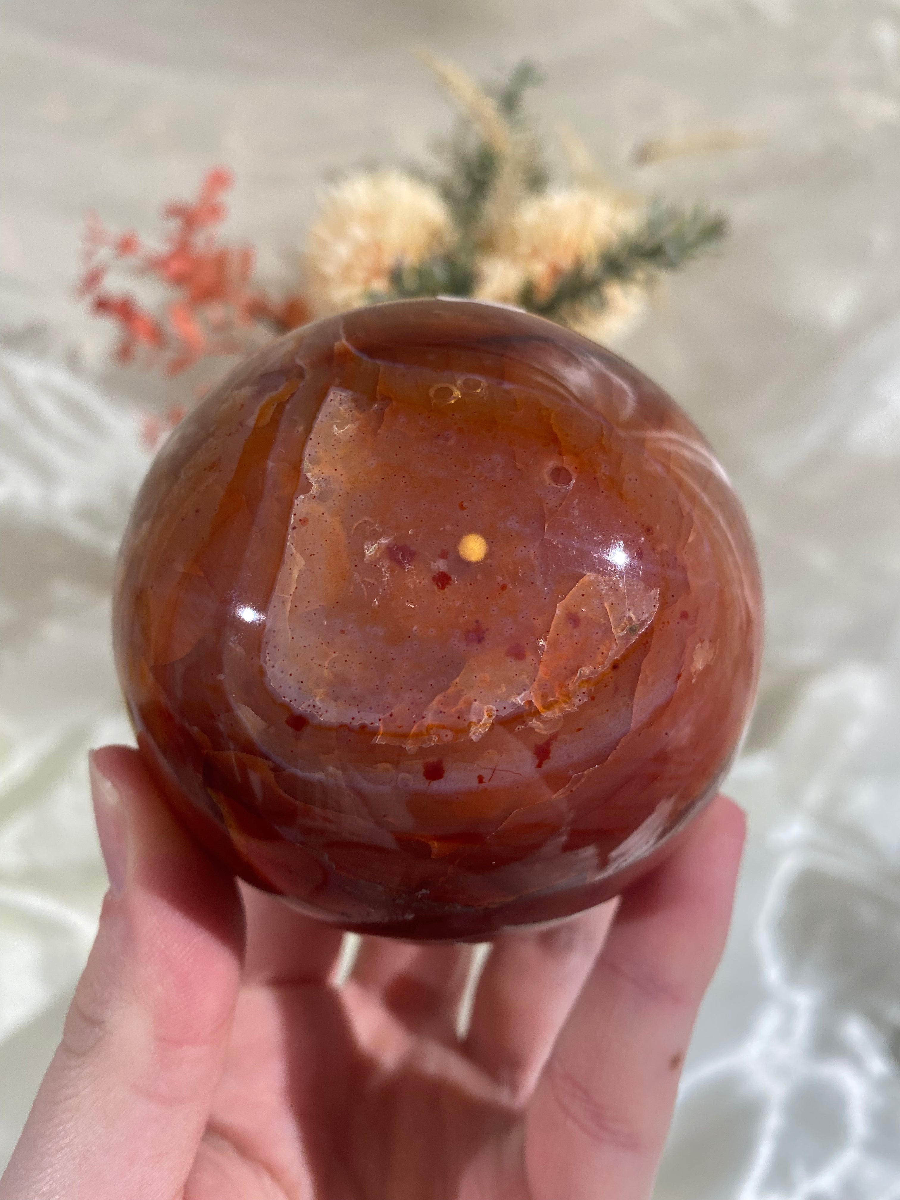 Large Purple-Hue Carnelian Sphere (CAS3)
