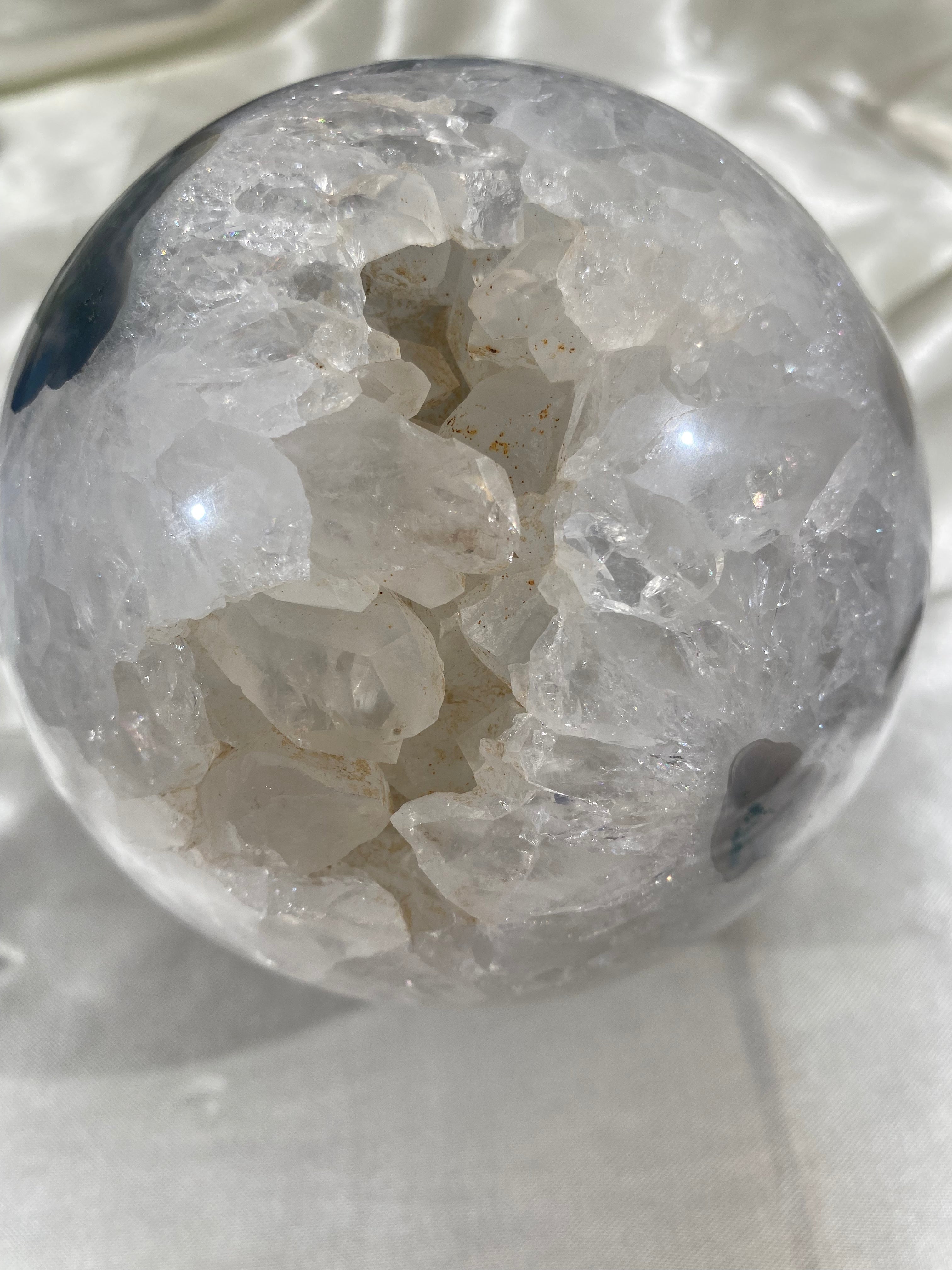 XXL Druzy Moss Agate Sphere (XMA20)