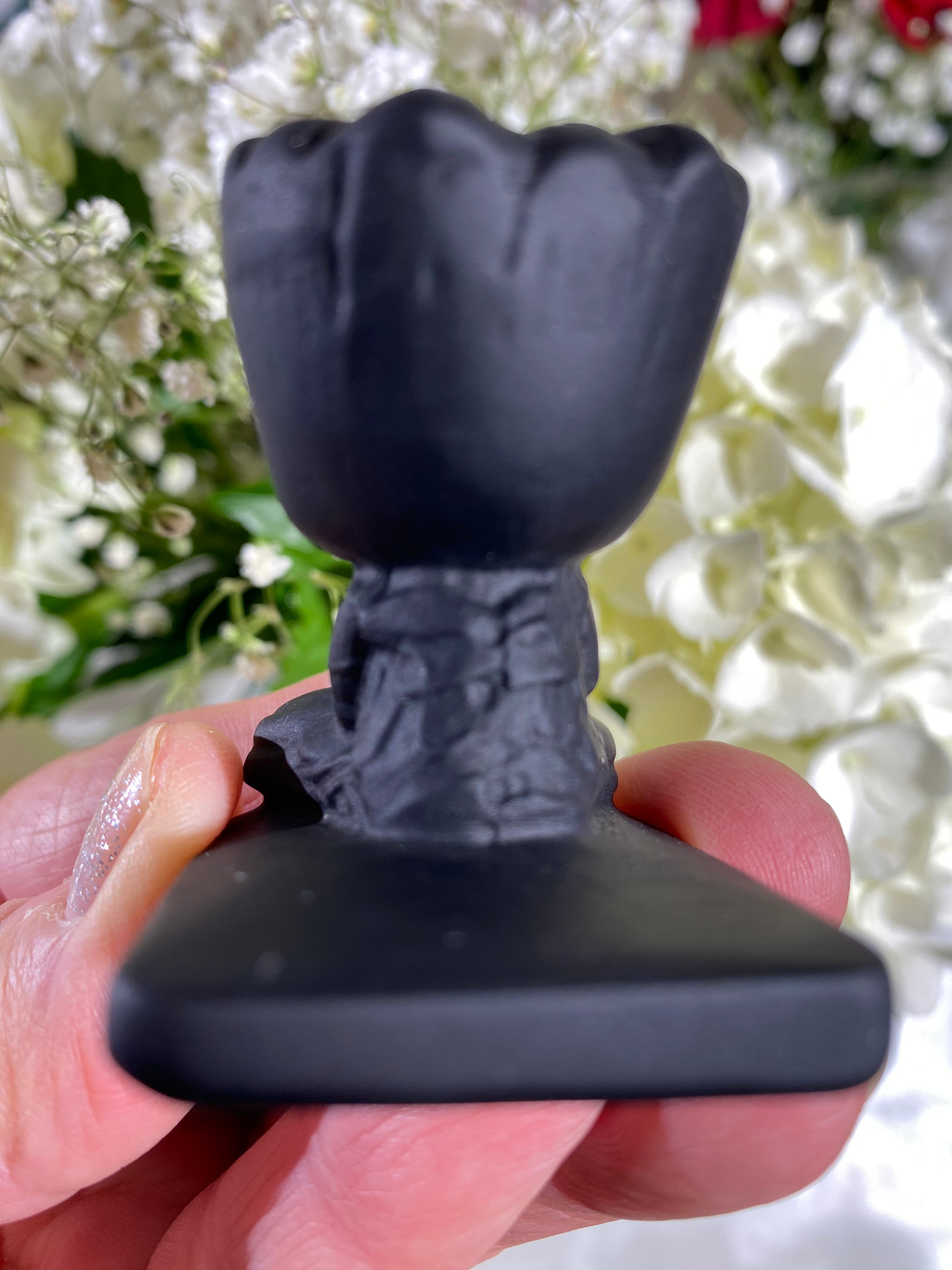 Self-Standing Obsidian Character Carving - Baby Groot