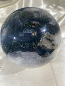 XXL Druzy Moss Agate Sphere (XMA20)